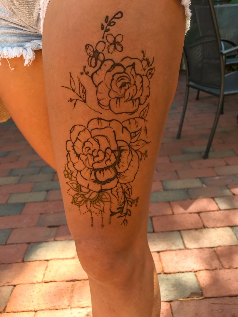 Floral on Thigh- Instagram @michaelbalesart by Michael Bales: TattooNOW
