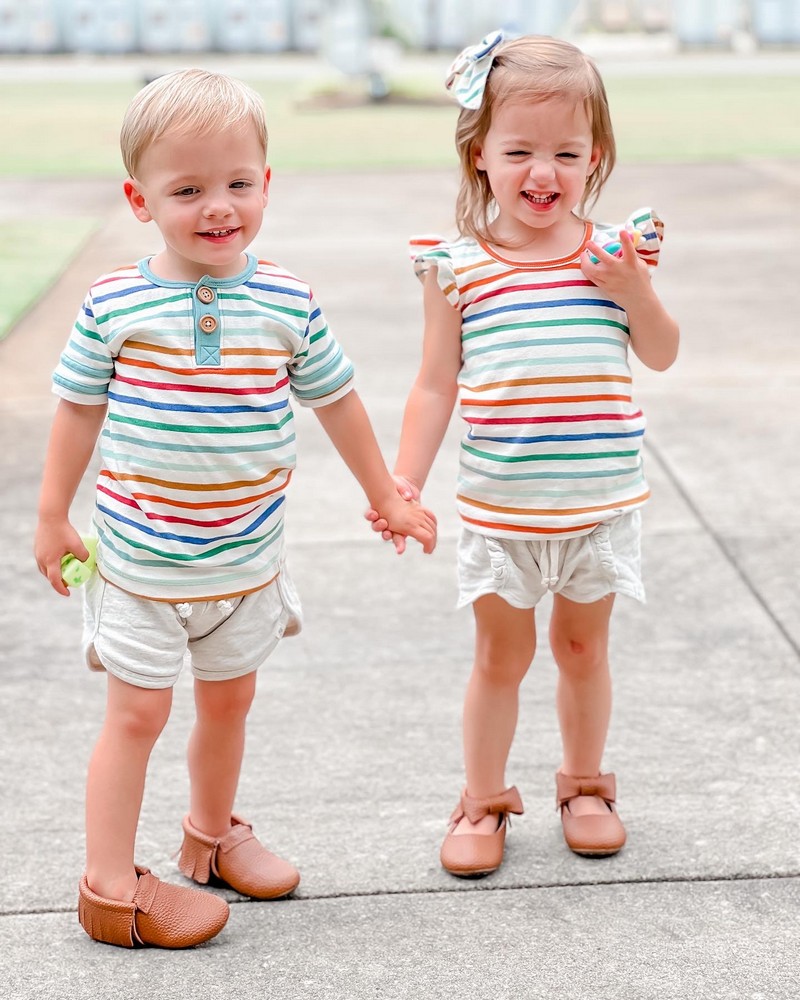 Twin boy and girl matching clearance outfits