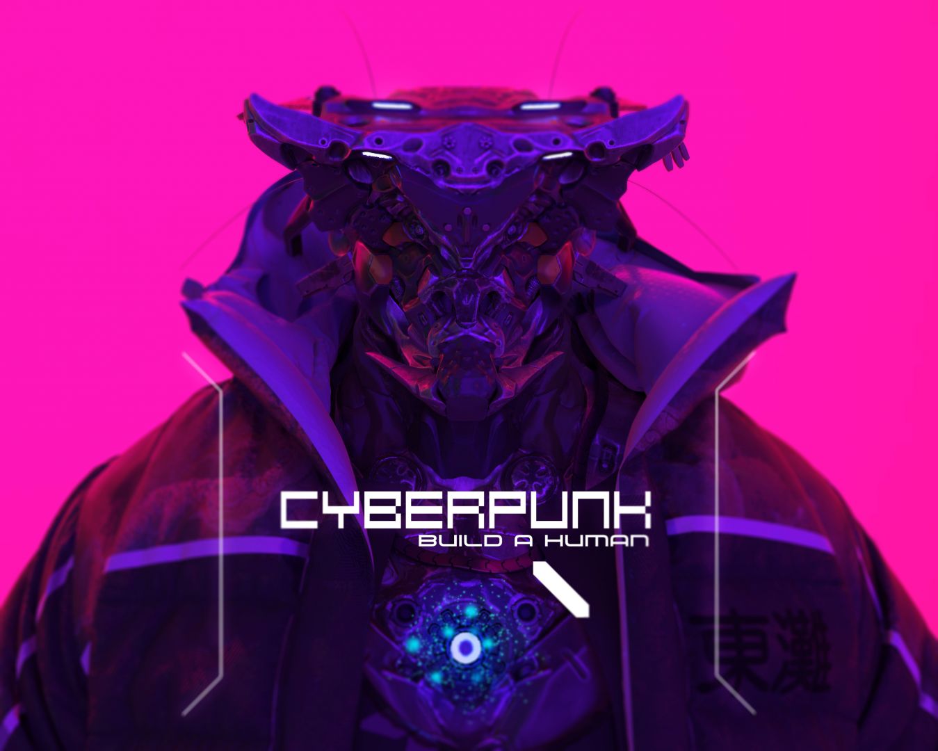 Generate a visually captivating cyberpunk wallpaper showcasing a