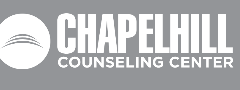 Logo with a circular icon and text reading 'Chapel Hill Counseling Center' in white on gray background.