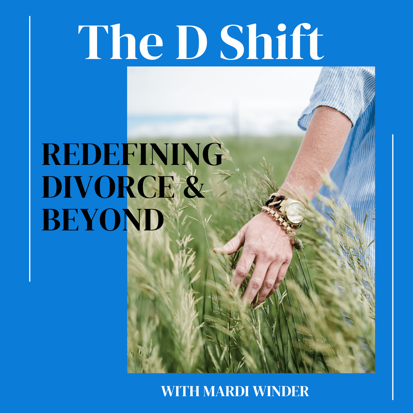 Book cover titled 'The D Shift' with a person touching grass in a field, wearing a blue shirt and jewelry.